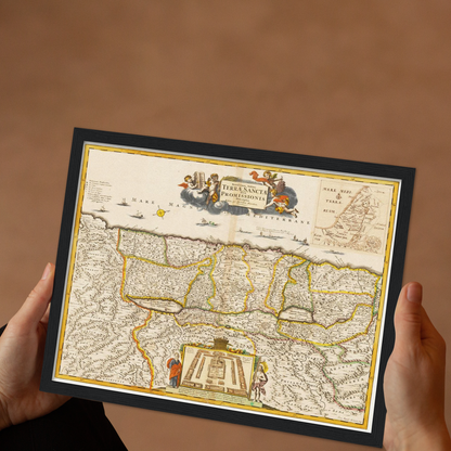 Historical city map  Test product horizontal 3 sizes