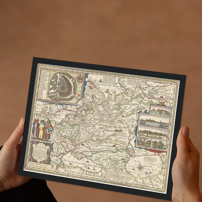 Historical city map  Test product horizontal 3 sizes