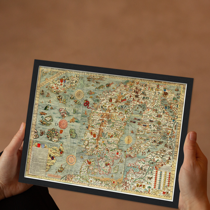 Historical city map  Test product horizontal 3 sizes