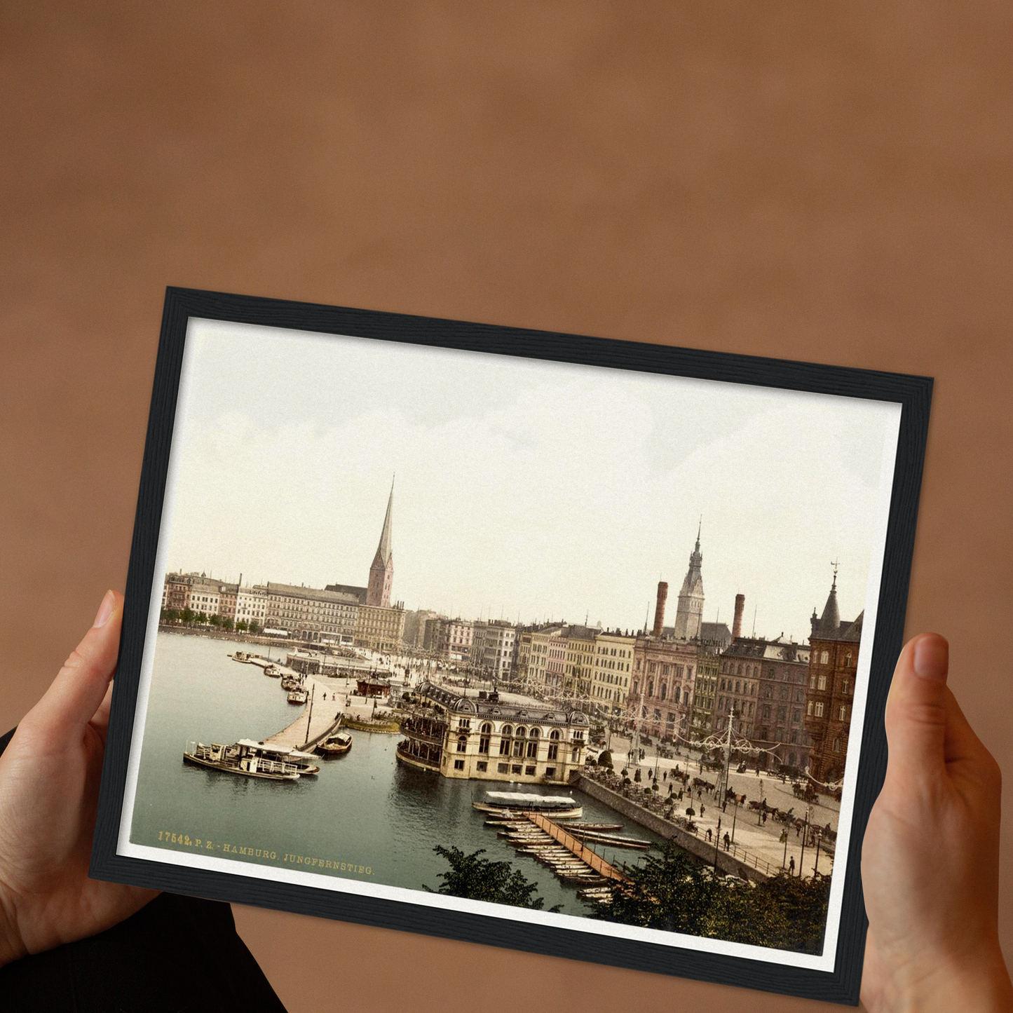 Historische Ansicht Hamburg Jungfernstieg um 1895