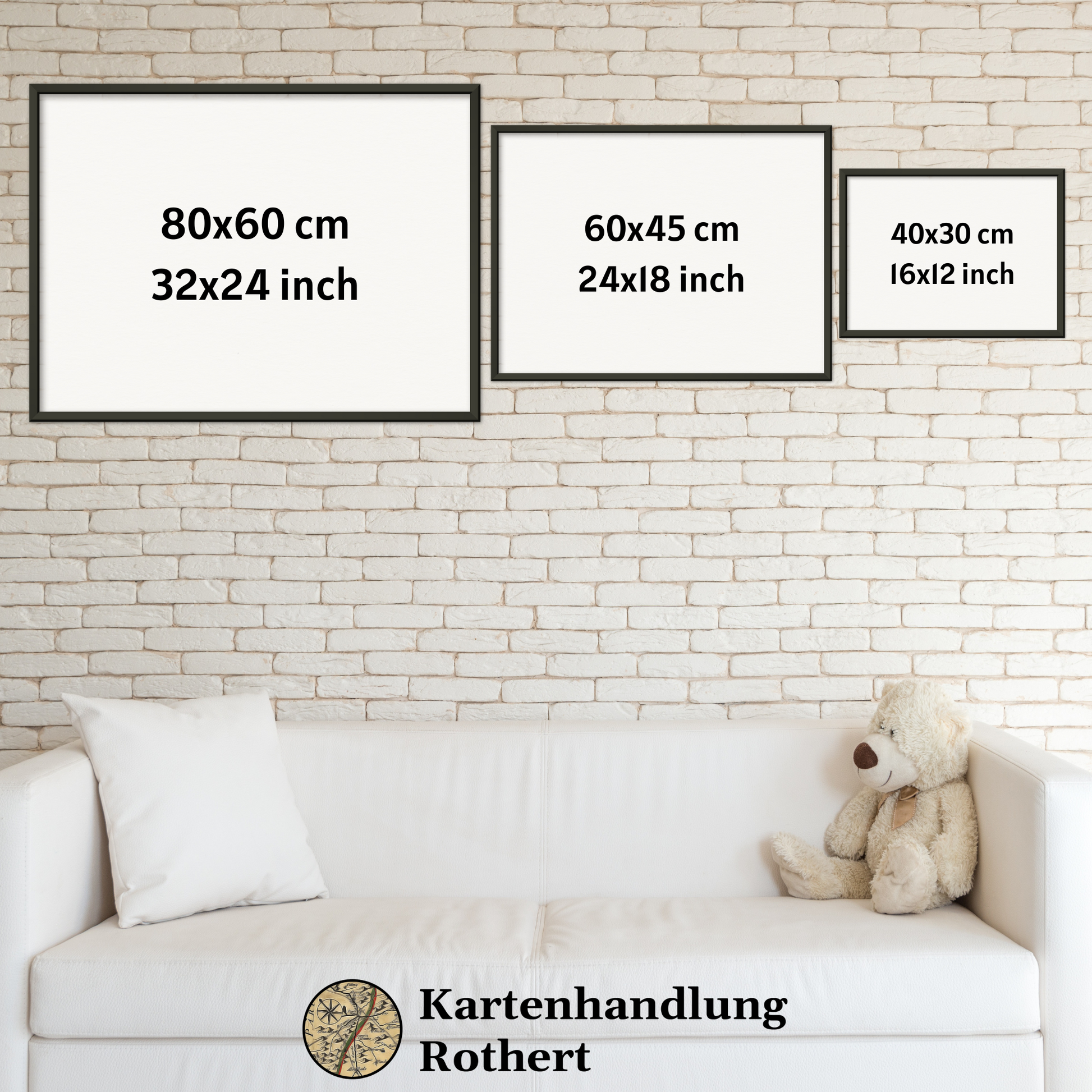 Größentabelle 30x40 cm / 12x16″ / Museum-Quality Matte Paper Poster / -