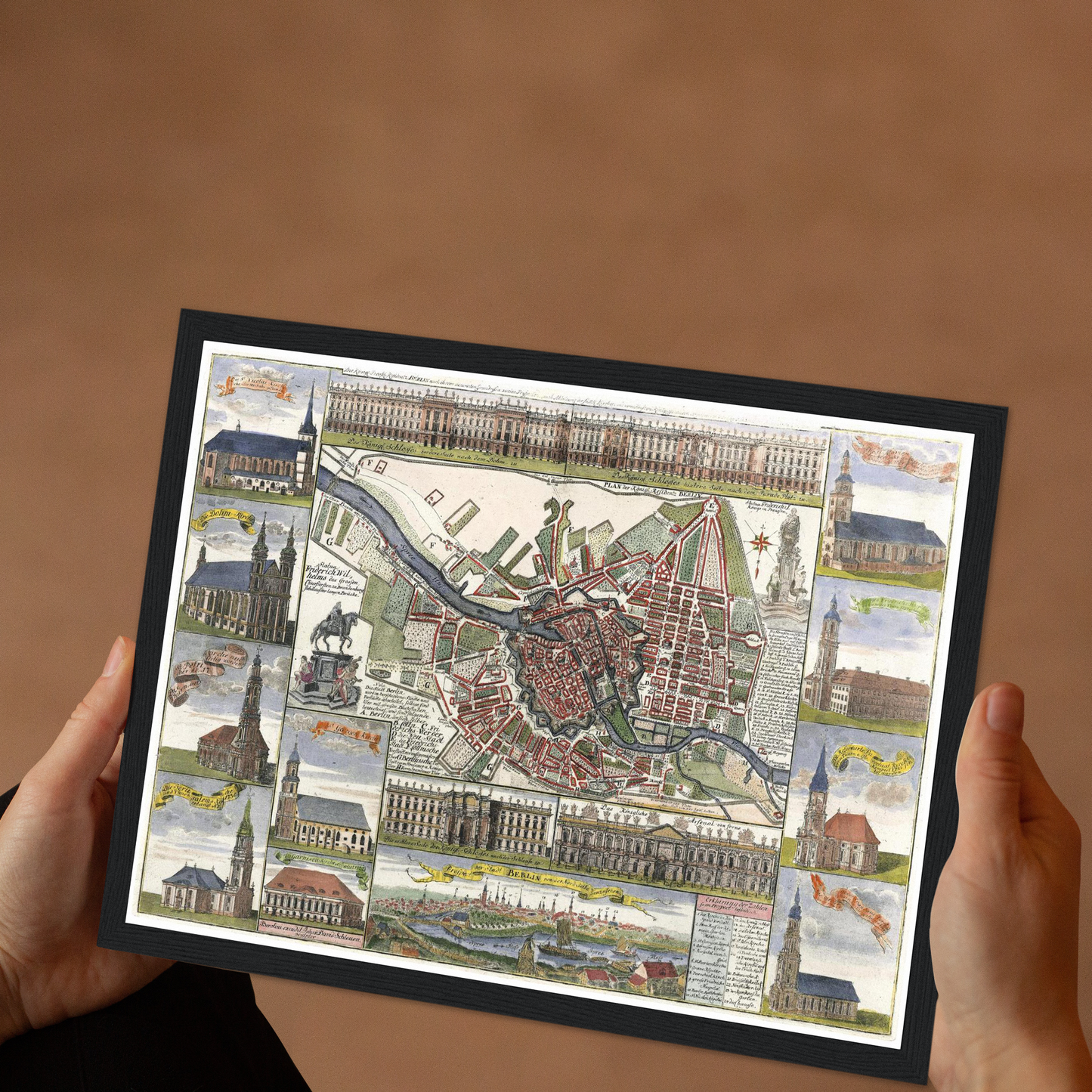 Historical city map  Test product horizontal 3 sizes