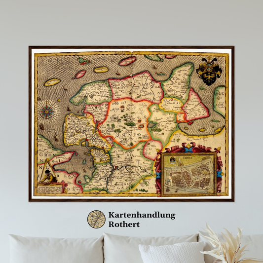 Historical city map  Test product horizontal 3 sizes