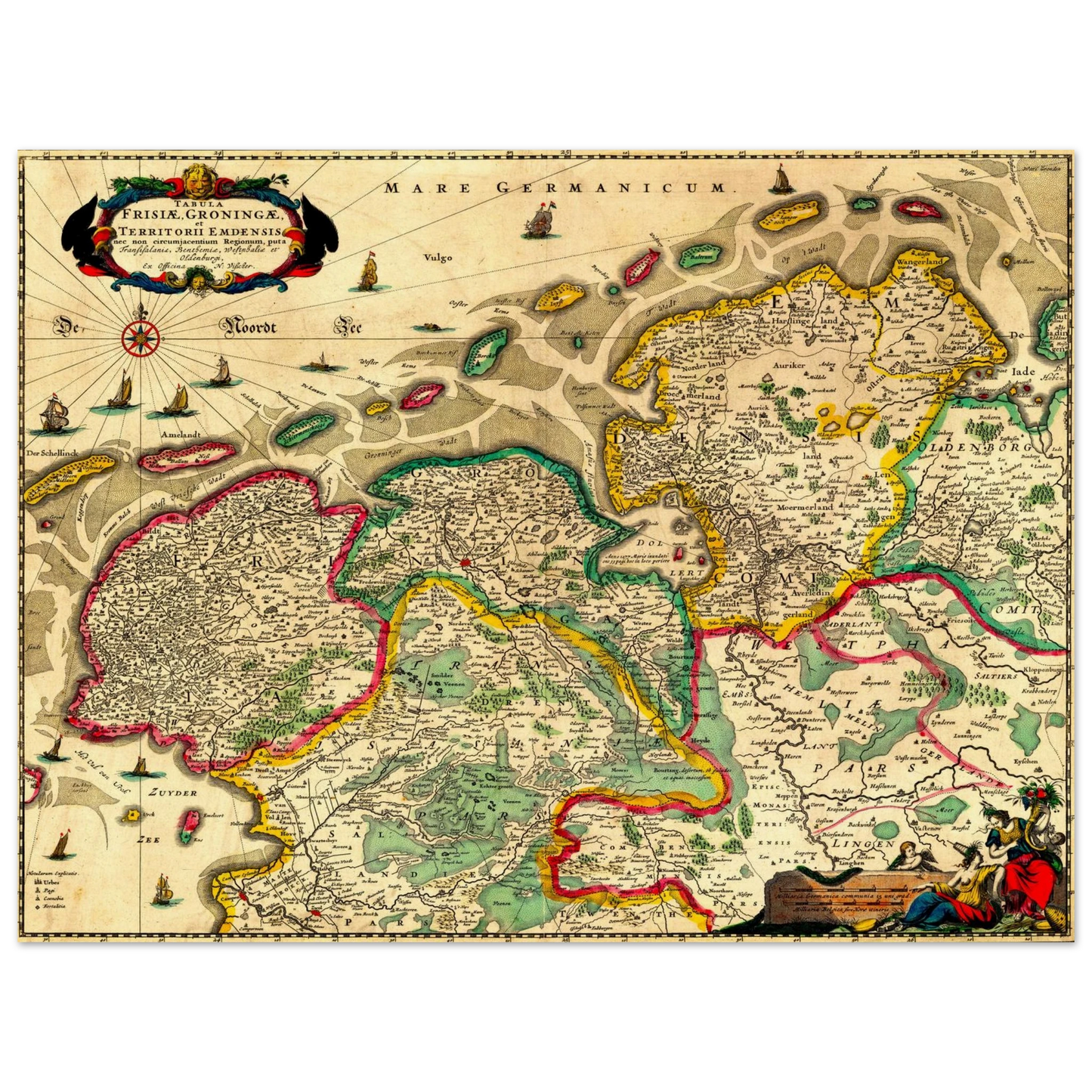 Historical city map  Test product horizontal 3 sizes