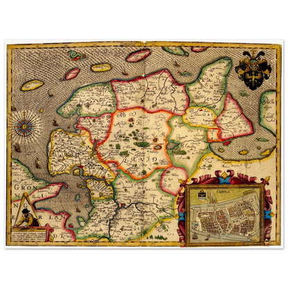 Historical city map  Test product horizontal 3 sizes