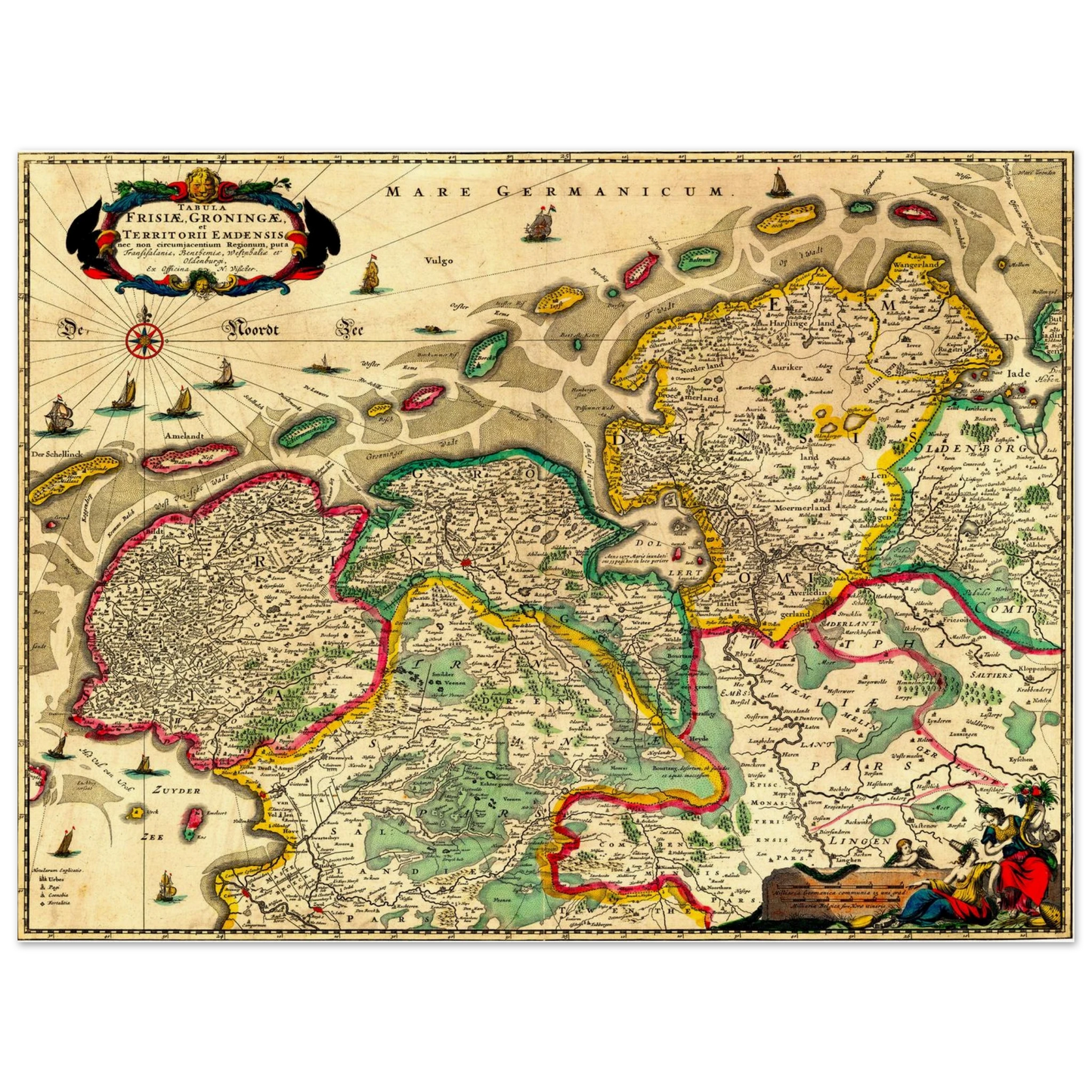 Historical city map  Test product horizontal 3 sizes