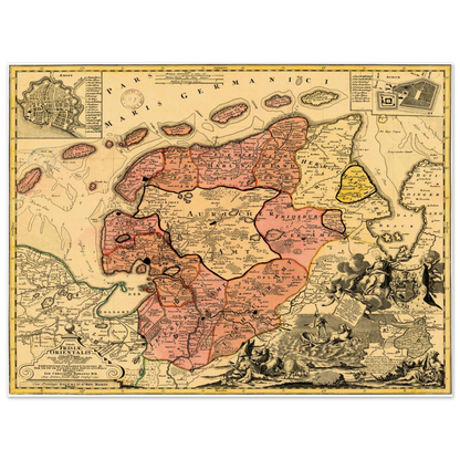 Historical city map  Test product horizontal 3 sizes