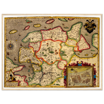 Historical city map  Test product horizontal 3 sizes