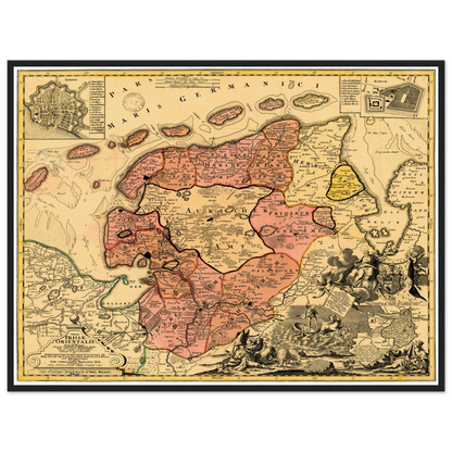 Historical city map  Test product horizontal 3 sizes