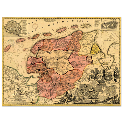 Historical city map  Test product horizontal 3 sizes