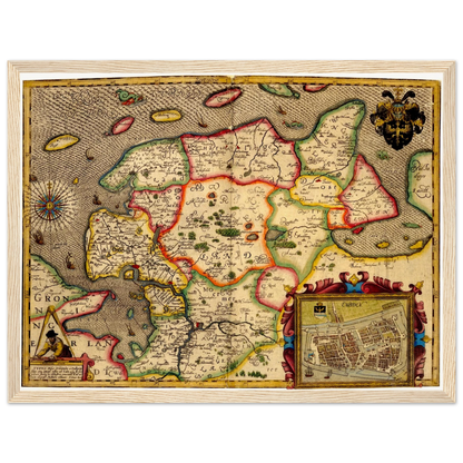 Historical city map  Test product horizontal 3 sizes