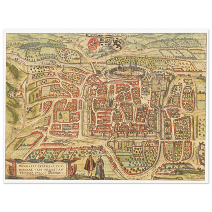 Historical city map  Test product horizontal 3 sizes