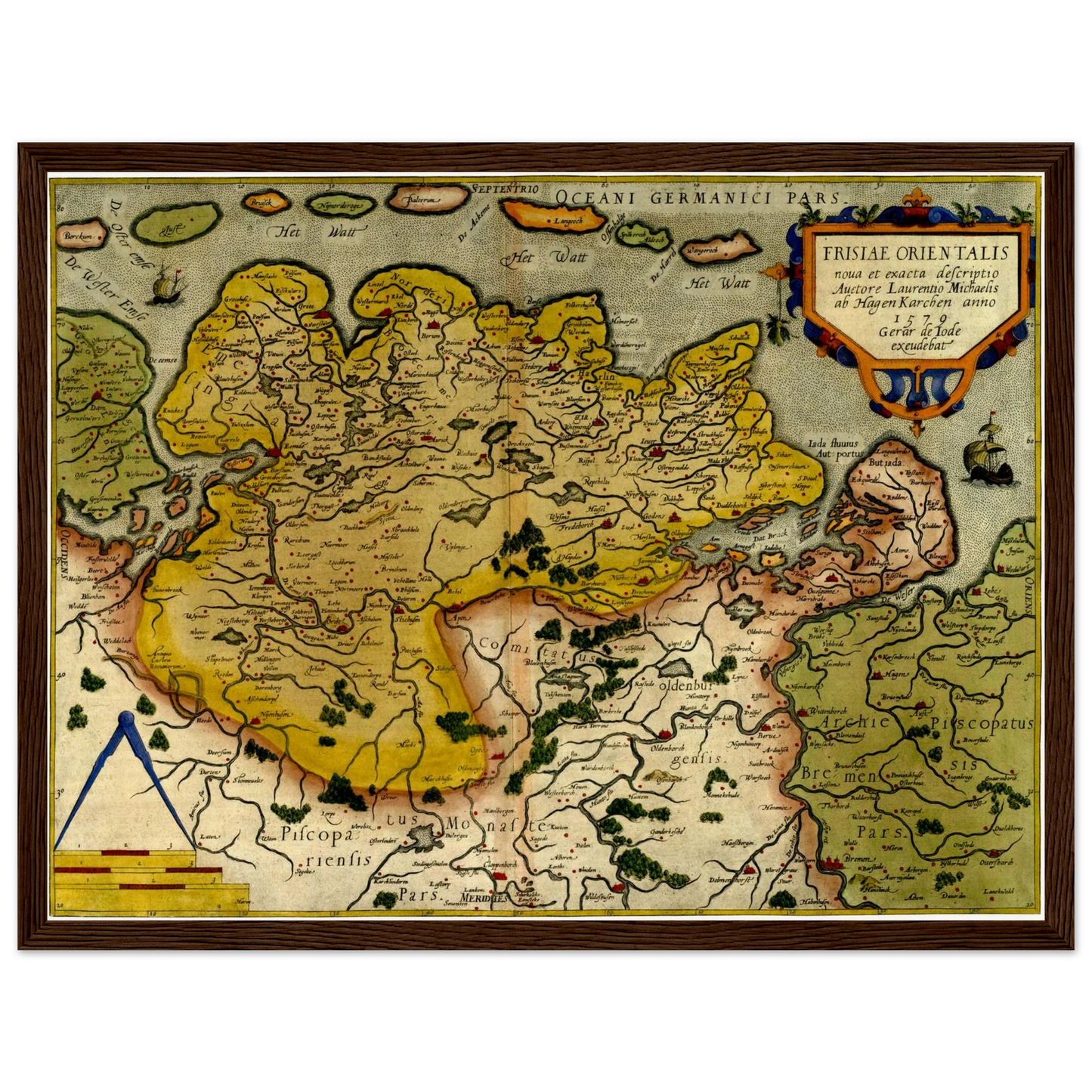 Historical city map  Test product horizontal 3 sizes