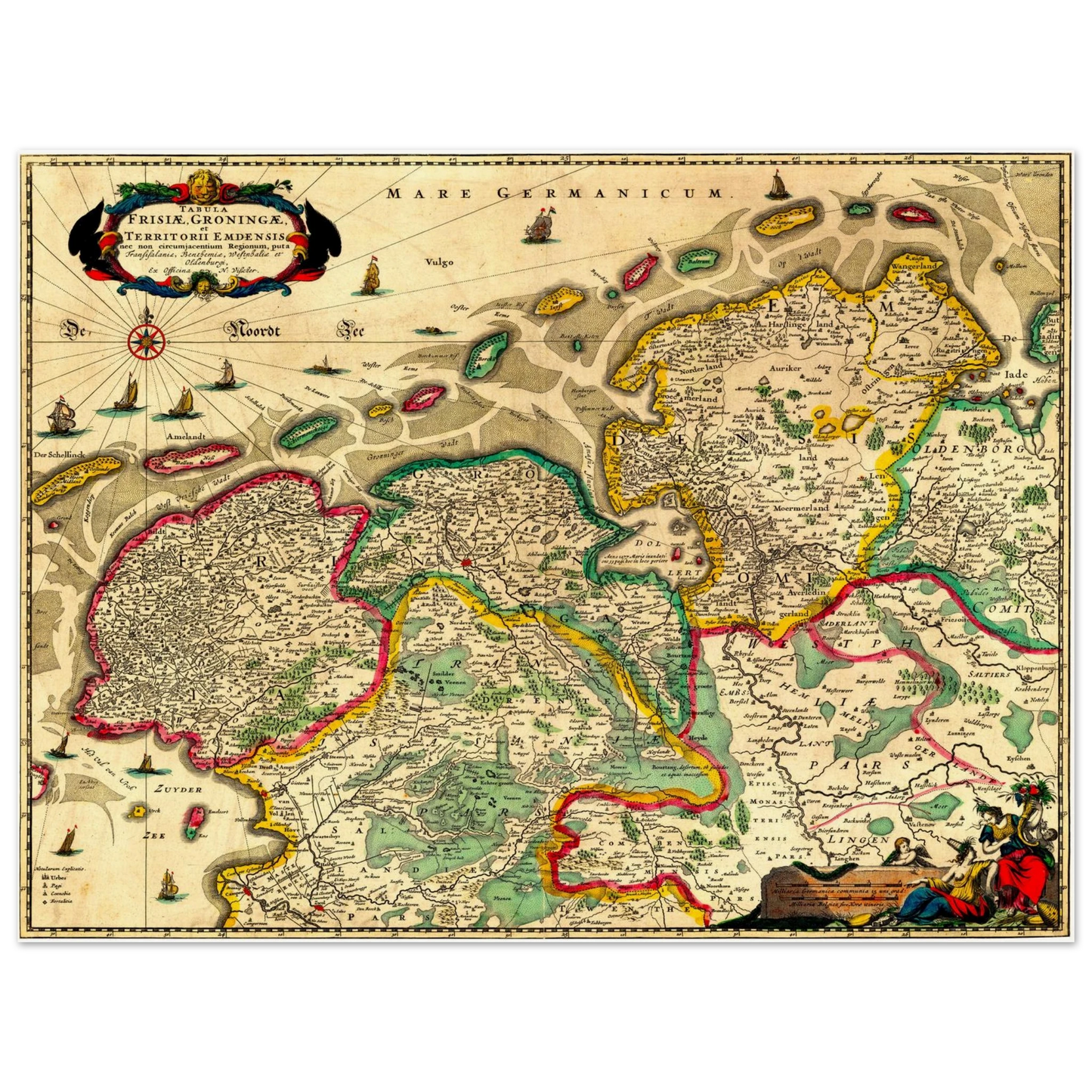 Historical city map  Test product horizontal 3 sizes