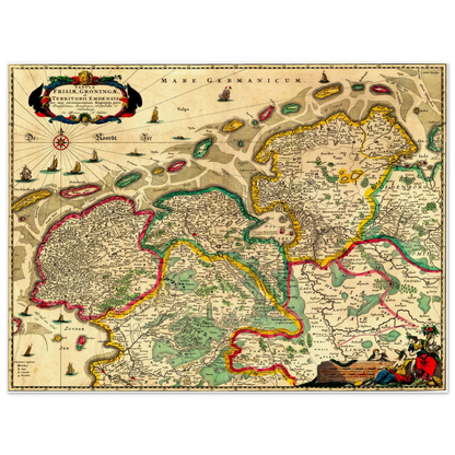 Historical city map  Test product horizontal 3 sizes