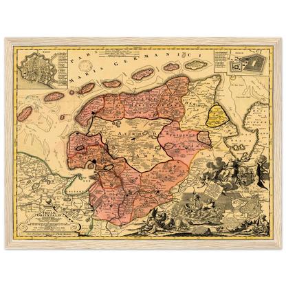 Historical city map  Test product horizontal 3 sizes