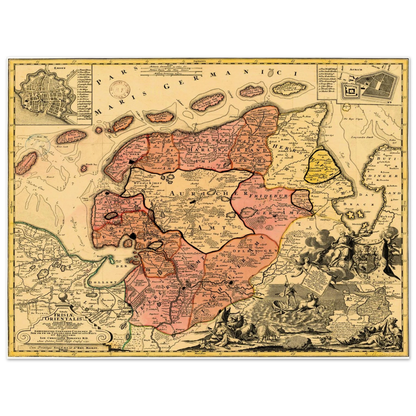 Historical city map  Test product horizontal 3 sizes