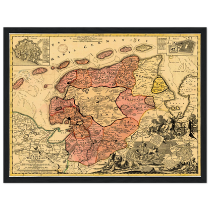 Historical city map  Test product horizontal 3 sizes