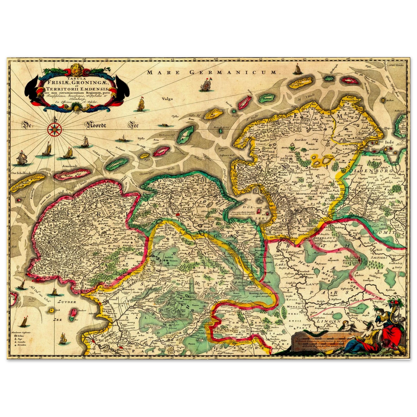 Historical city map  Test product horizontal 3 sizes