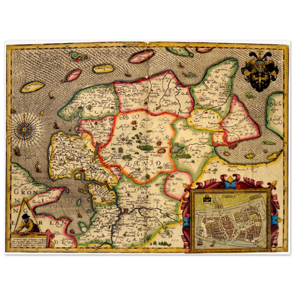 Historical city map  Test product horizontal 3 sizes