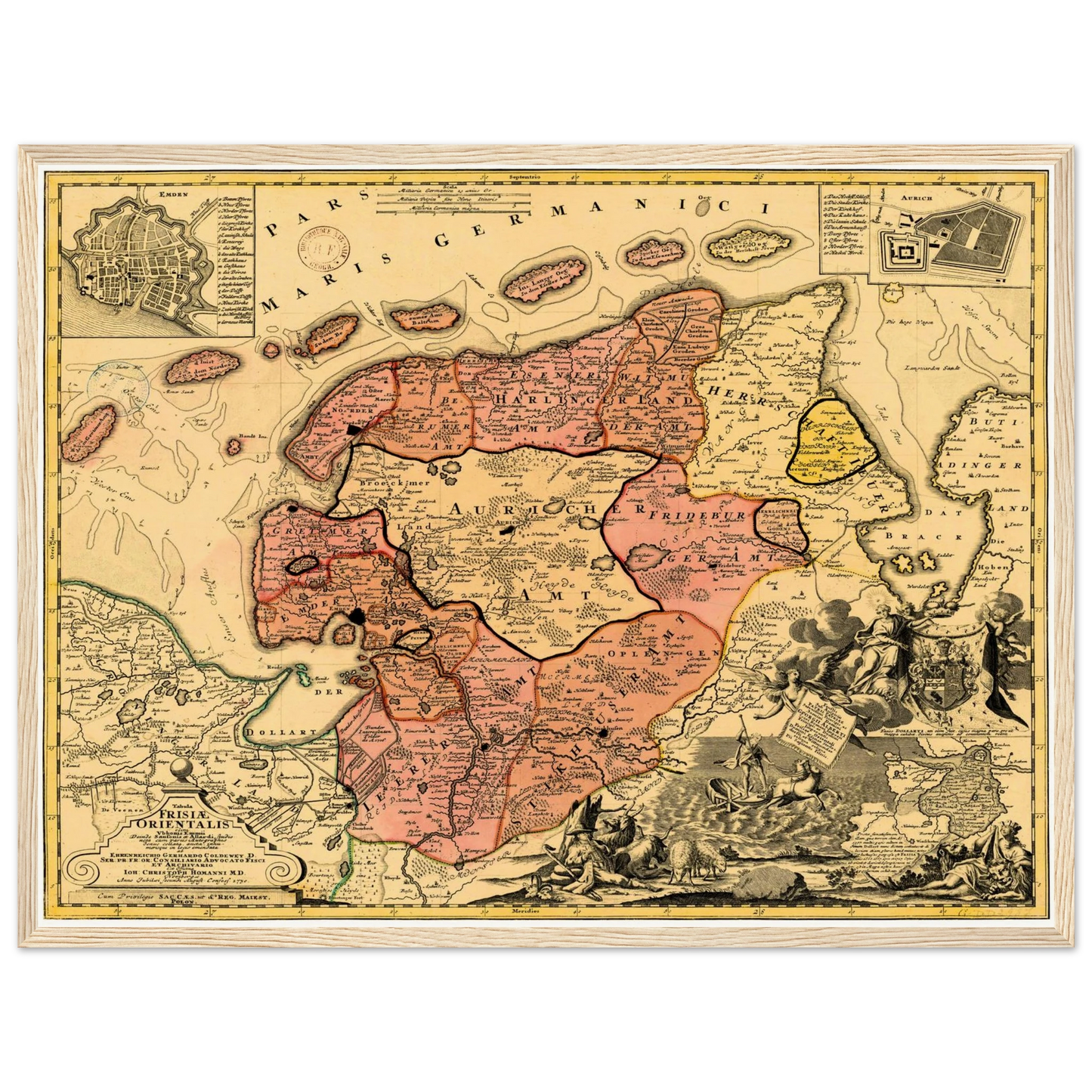 Historical city map  Test product horizontal 3 sizes