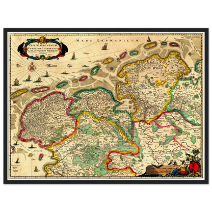 Historical city map  Test product horizontal 3 sizes