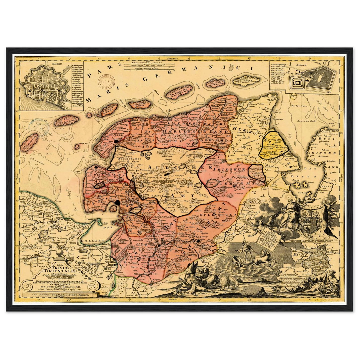 Historical city map  Test product horizontal 3 sizes