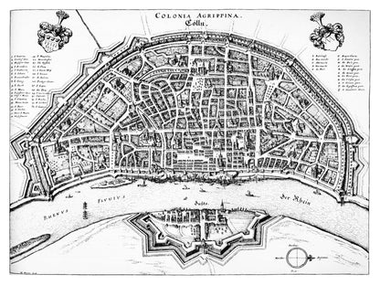 Historical city map  Test product horizontal 3 sizes