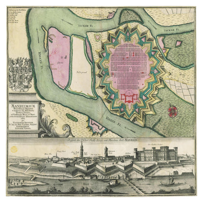 Historical city map  Test product horizontal 3 sizes