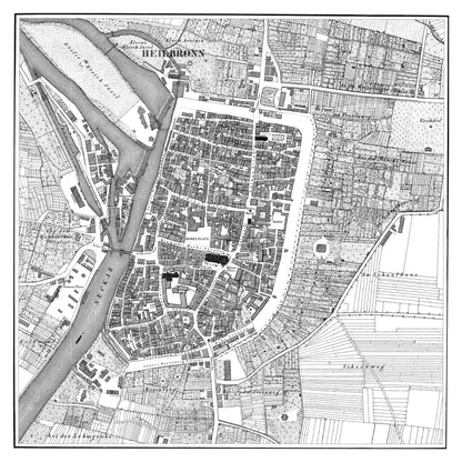Historischer Stadtplan Heilbronn um 1834
