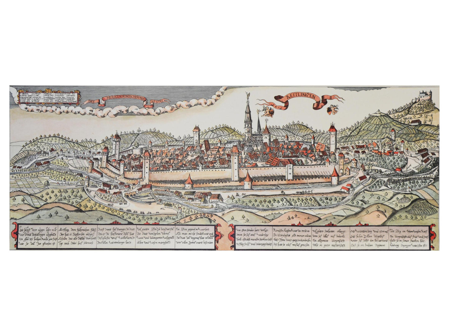 Historische Stadtansicht Reutlingen um 1620