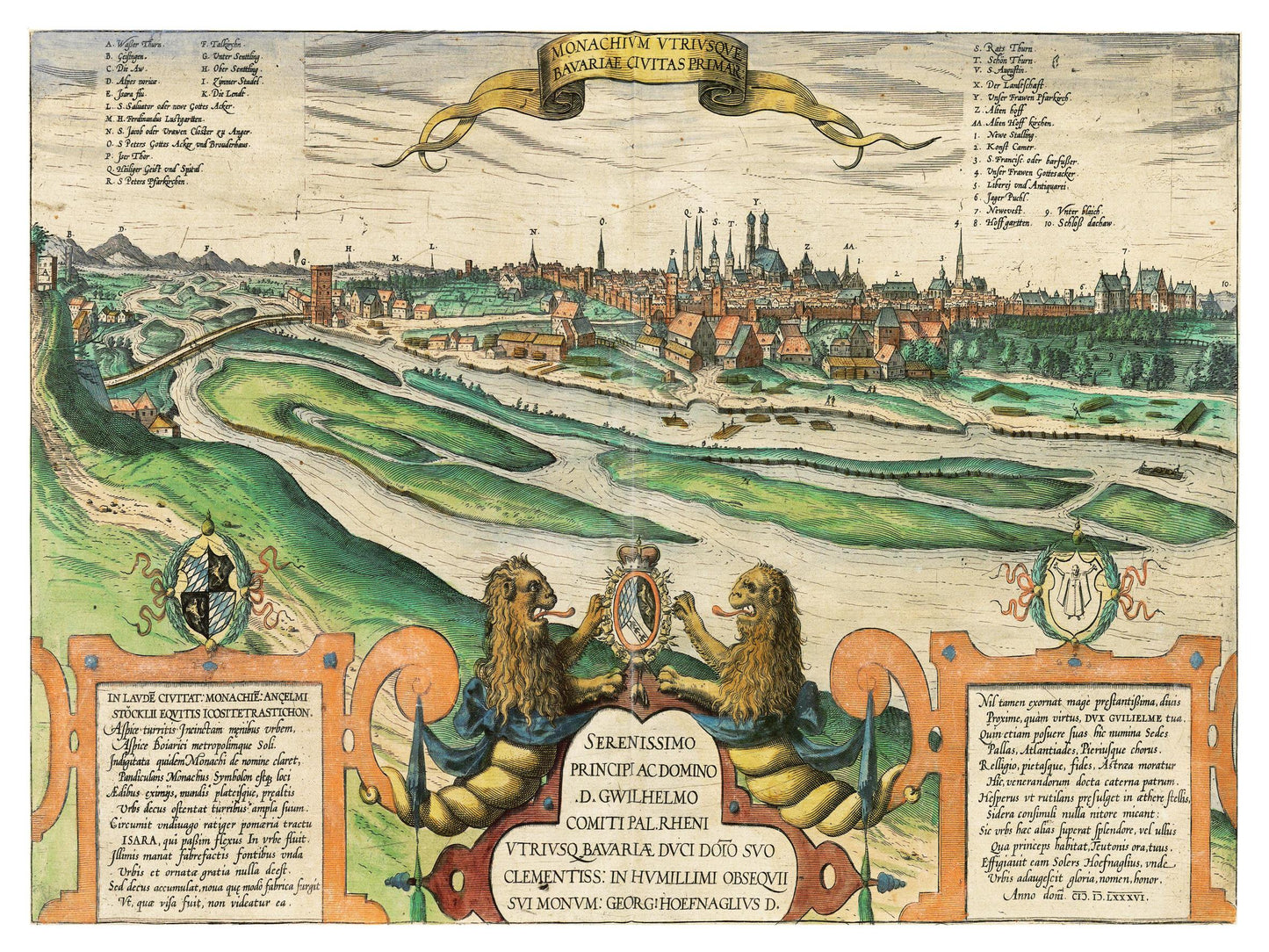 Historische Stadtansicht München um 1609