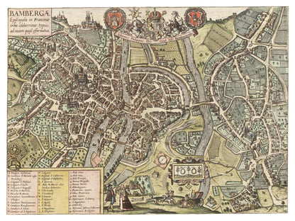 Historical city map  Test product horizontal 3 sizes