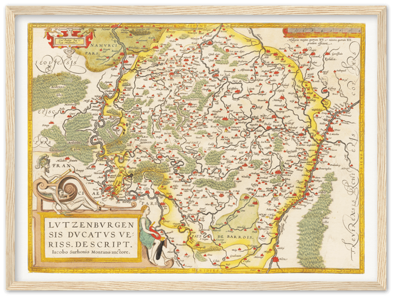 Historische Landkarte Luxemburg um 1609 - Kartenhandlung Rothert