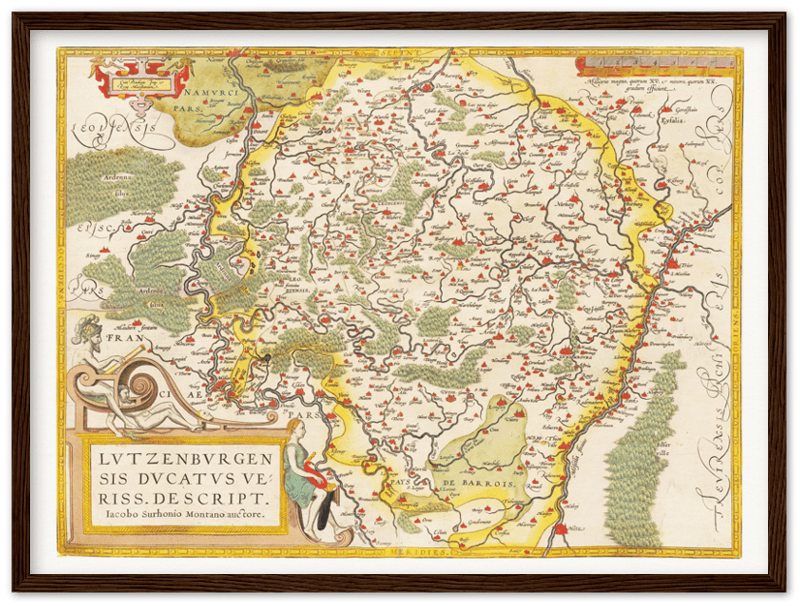 Historische Landkarte Luxemburg um 1609 - Kartenhandlung Rothert