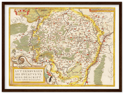 Historische Landkarte Luxemburg um 1609 - Kartenhandlung Rothert