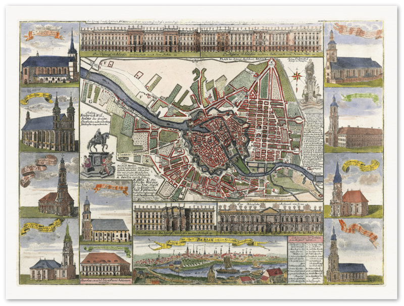 Historical city map  Test product horizontal 3 sizes