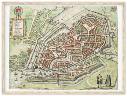 Historical city map  Test product horizontal 3 sizes