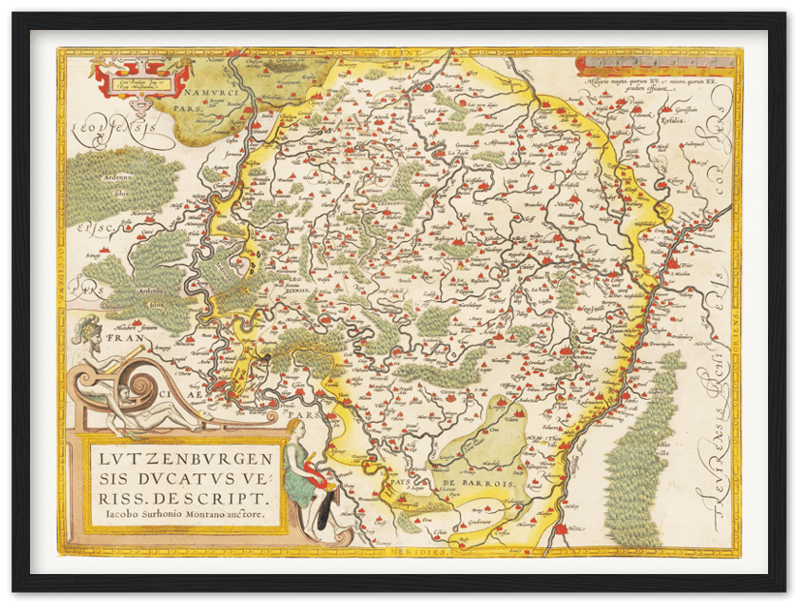 Historische Landkarte Luxemburg um 1609 - Kartenhandlung Rothert