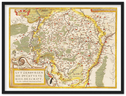 Historische Landkarte Luxemburg um 1609 - Kartenhandlung Rothert