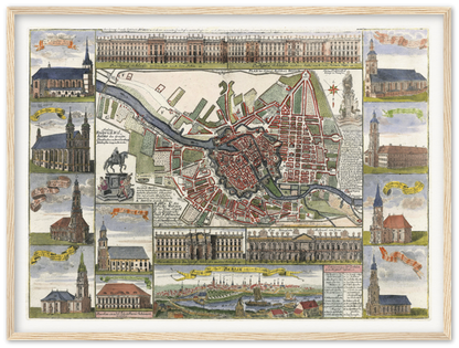 Historical city map  Test product horizontal 3 sizes