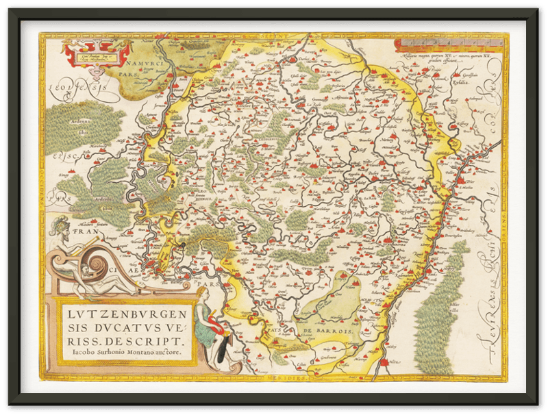 Historische Landkarte Luxemburg um 1609 - Kartenhandlung Rothert