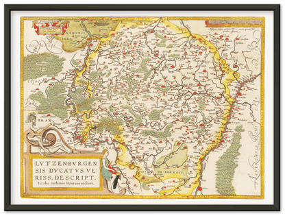 Historische Landkarte Luxemburg um 1609 - Kartenhandlung Rothert