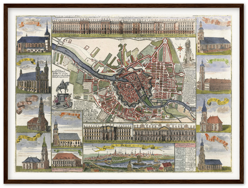 Historical city map  Test product horizontal 3 sizes