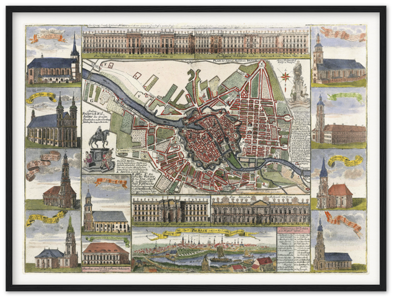 Historical city map  Test product horizontal 3 sizes