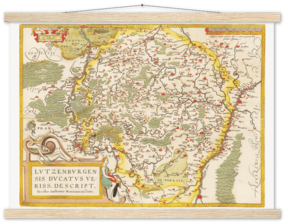 Historische Landkarte Luxemburg um 1609 - Kartenhandlung Rothert