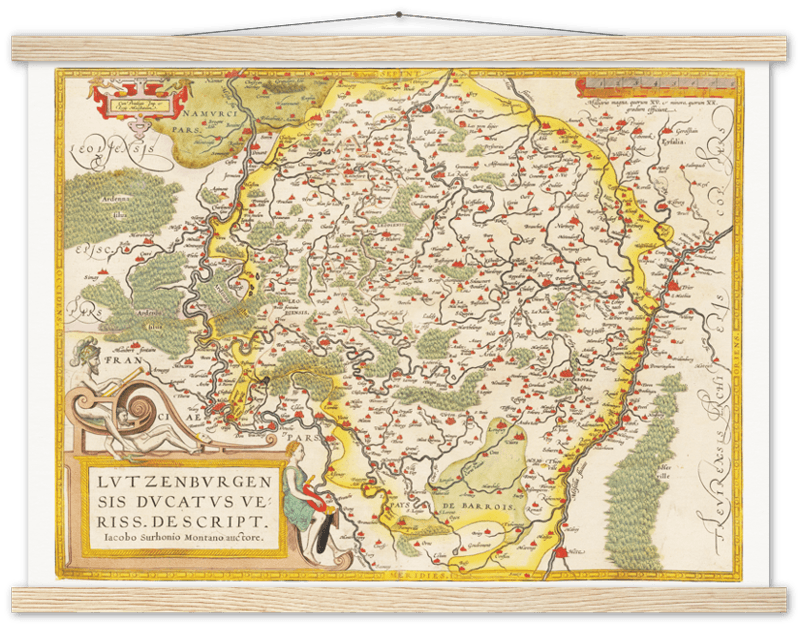 Historische Landkarte Luxemburg um 1609 - Kartenhandlung Rothert