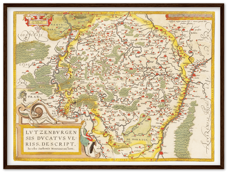 Historische Landkarte Luxemburg um 1609 - Kartenhandlung Rothert