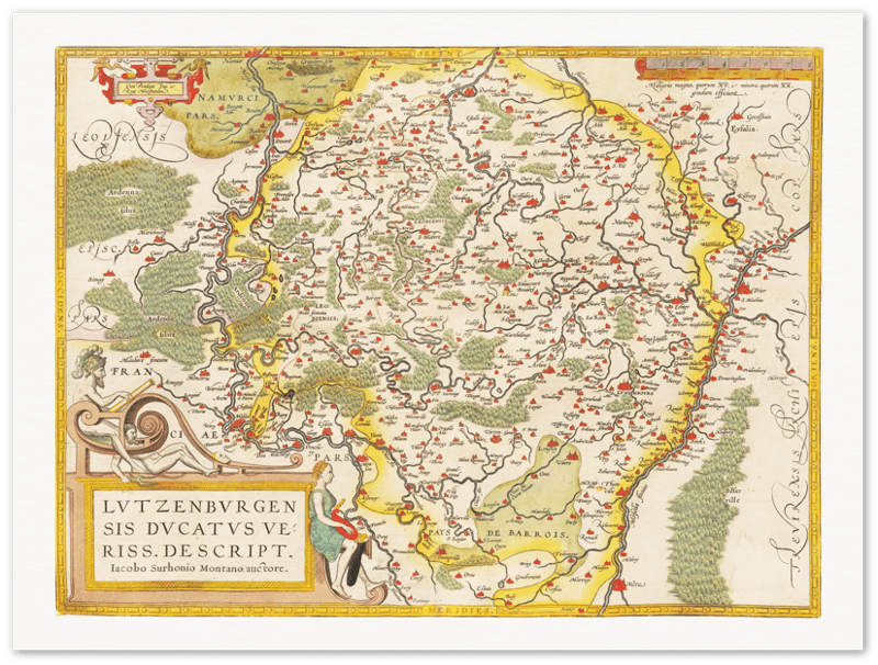 Historische Landkarte Luxemburg um 1609 - Kartenhandlung Rothert