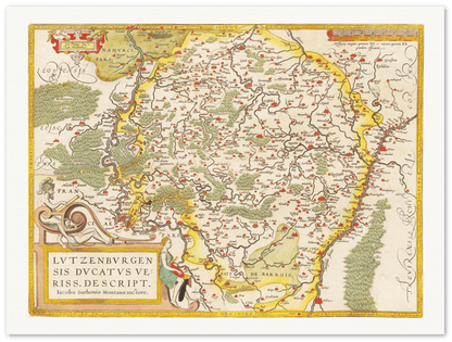 Historische Landkarte Luxemburg um 1609 - Kartenhandlung Rothert